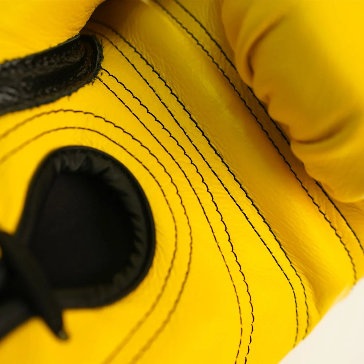 GPF – Boxing Gloves with Laces – Yellow and Black