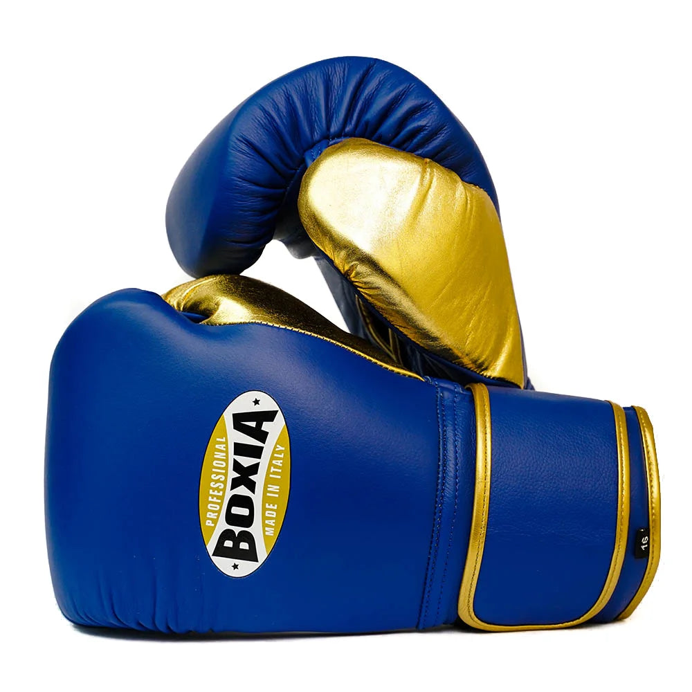 Gbs One – Boxing gloves with strap – Blue and Gold