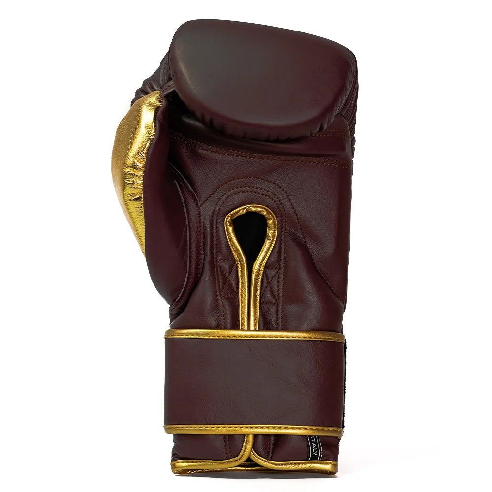 Gbs One – Boxing gloves with strap – Burgundy and Gold